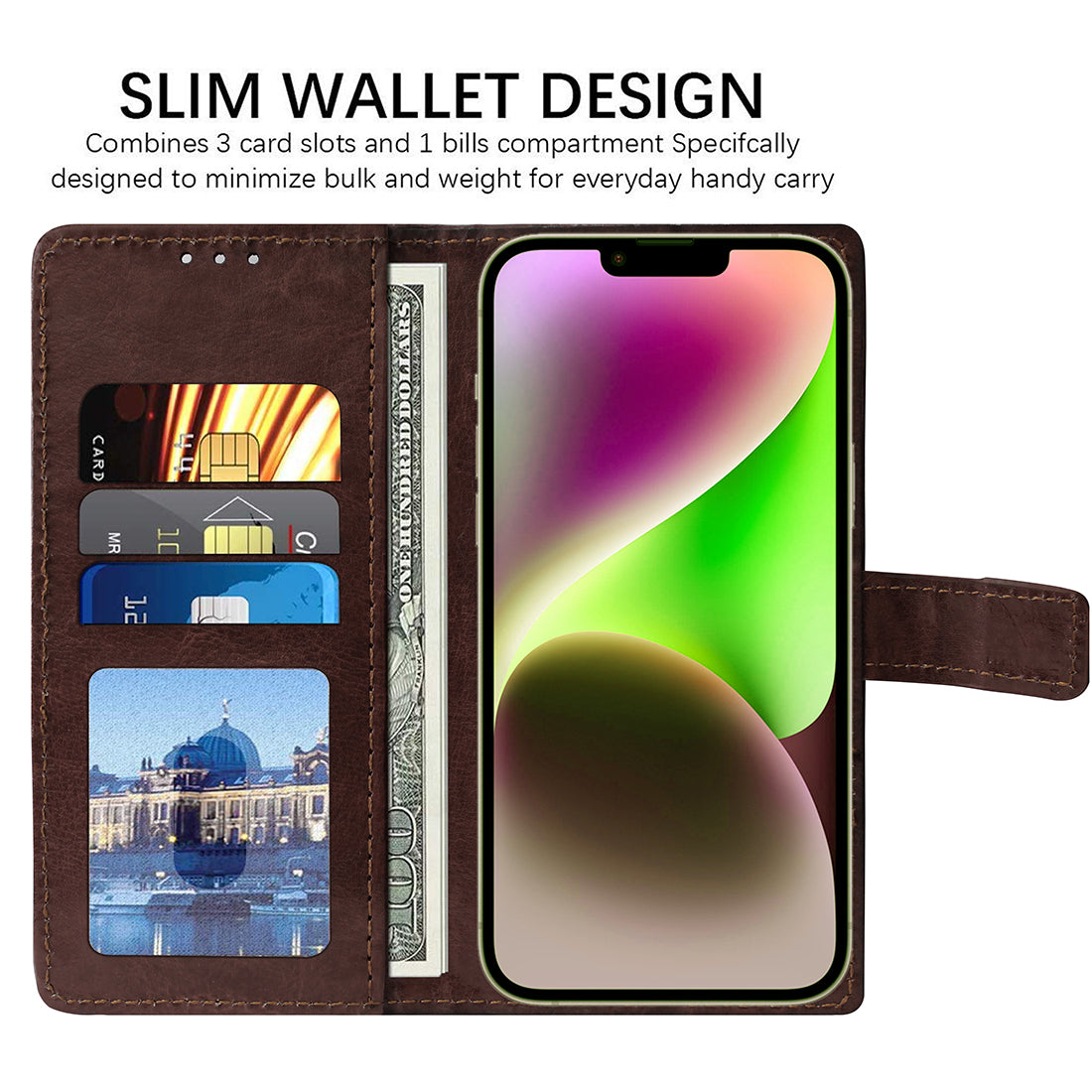 Premium Wallet Flip Cover for Apple iPhone 14