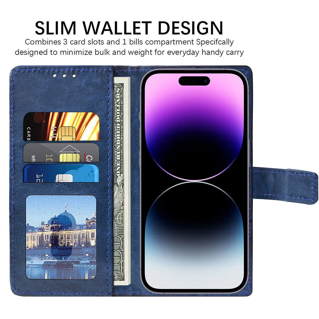 Premium Wallet Flip Cover for Apple iPhone 14 Pro