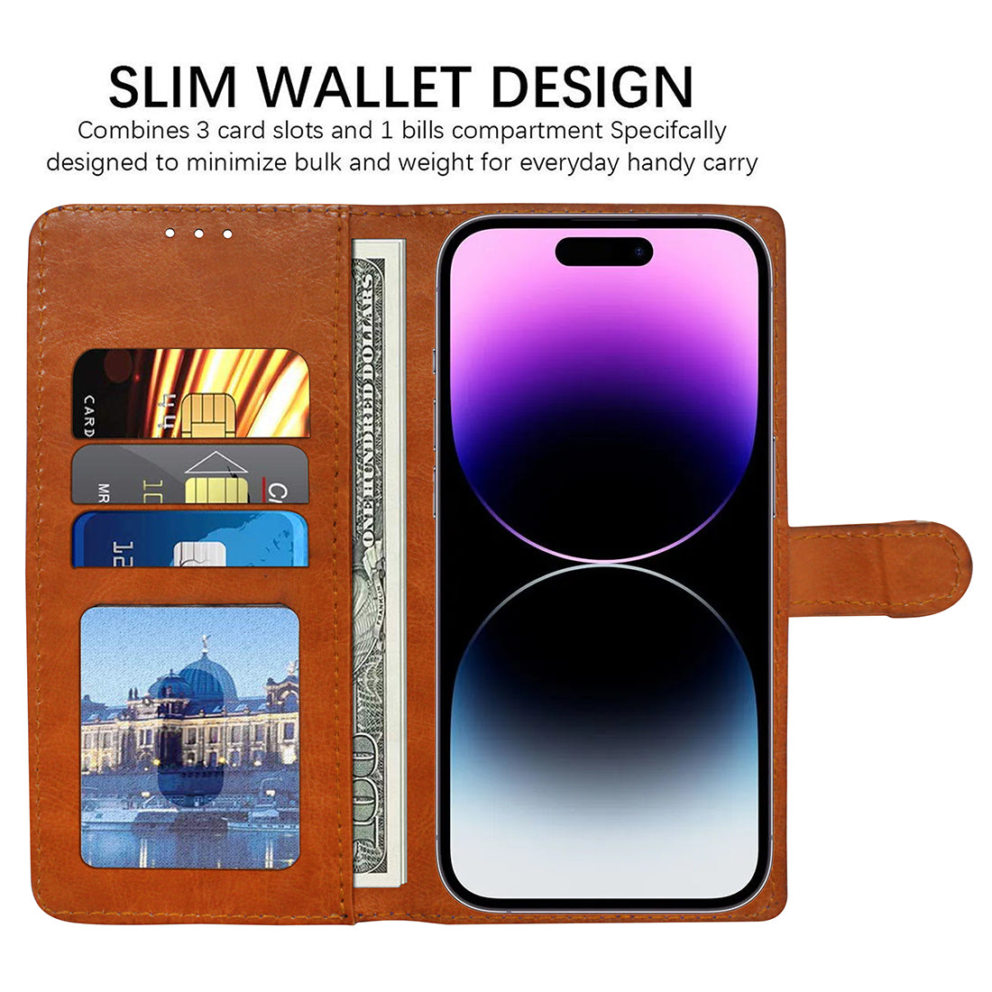 Premium Wallet Flip Cover for Apple iPhone 14 Pro