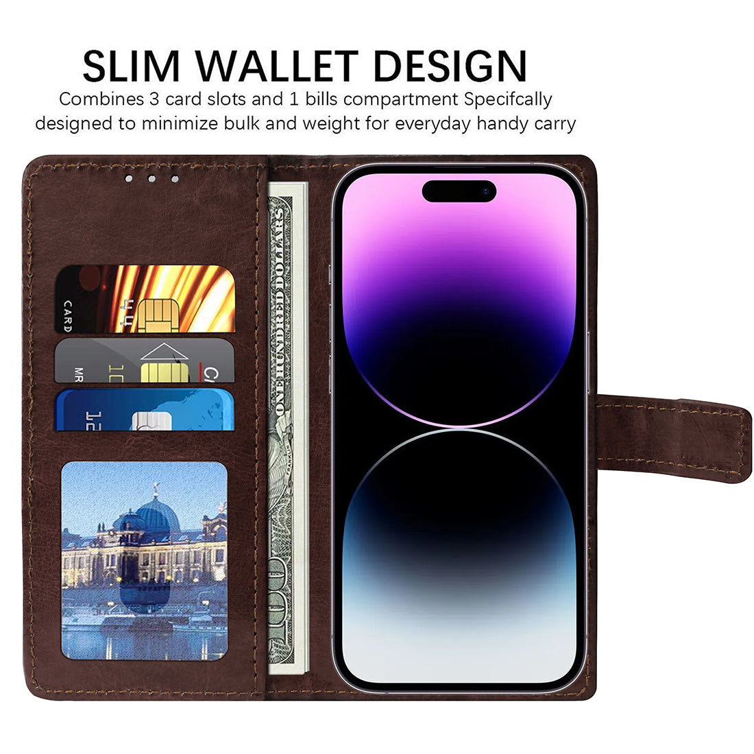 Premium Wallet Flip Cover for Apple iPhone 14 Pro