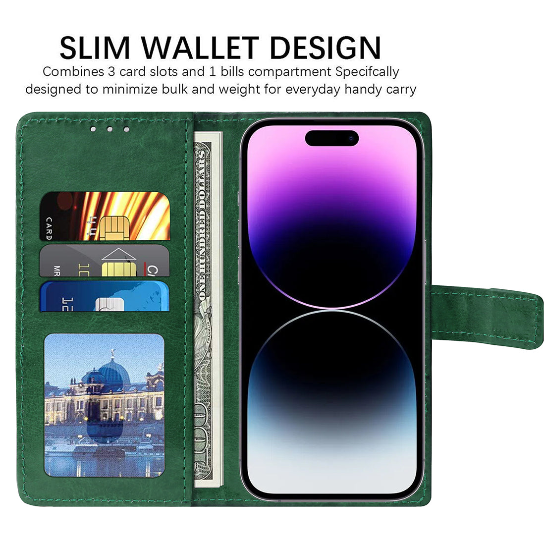 Premium Wallet Flip Cover for Apple iPhone 14 Pro