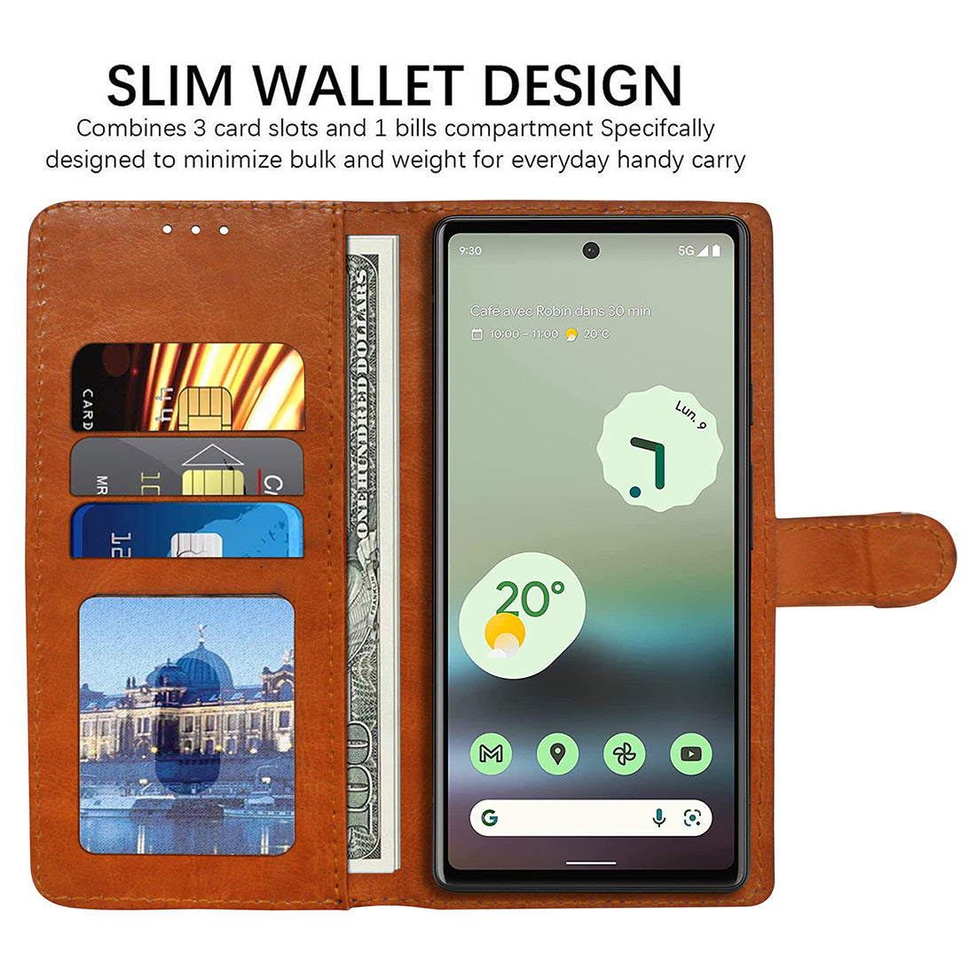 Premium Wallet Flip Cover for Google Pixel 6a 5G