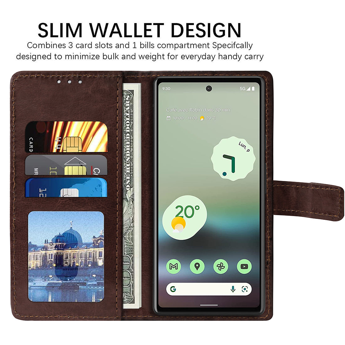 Premium Wallet Flip Cover for Google Pixel 6a 5G