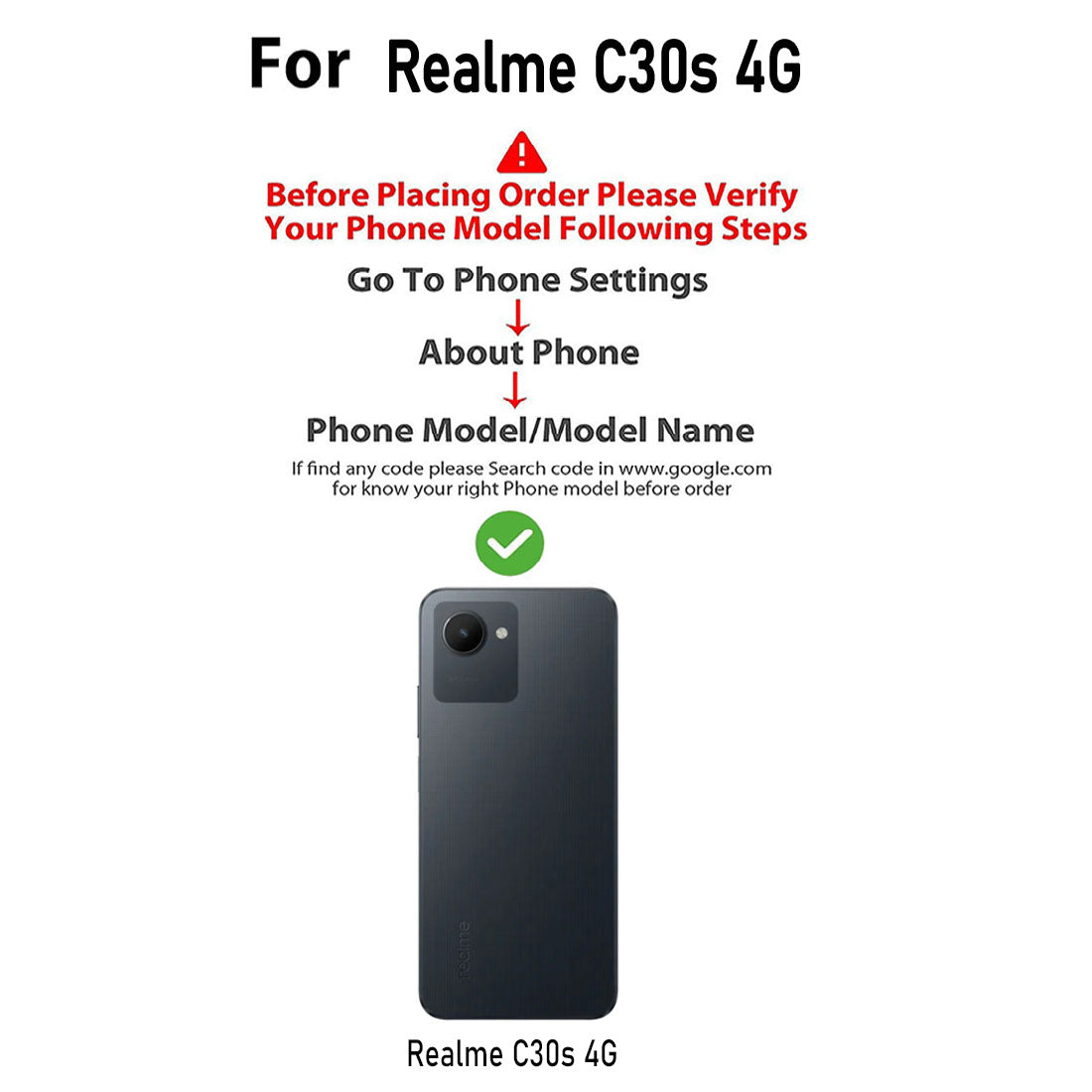 Premium Wallet Flip Cover for Realme C30s 4G