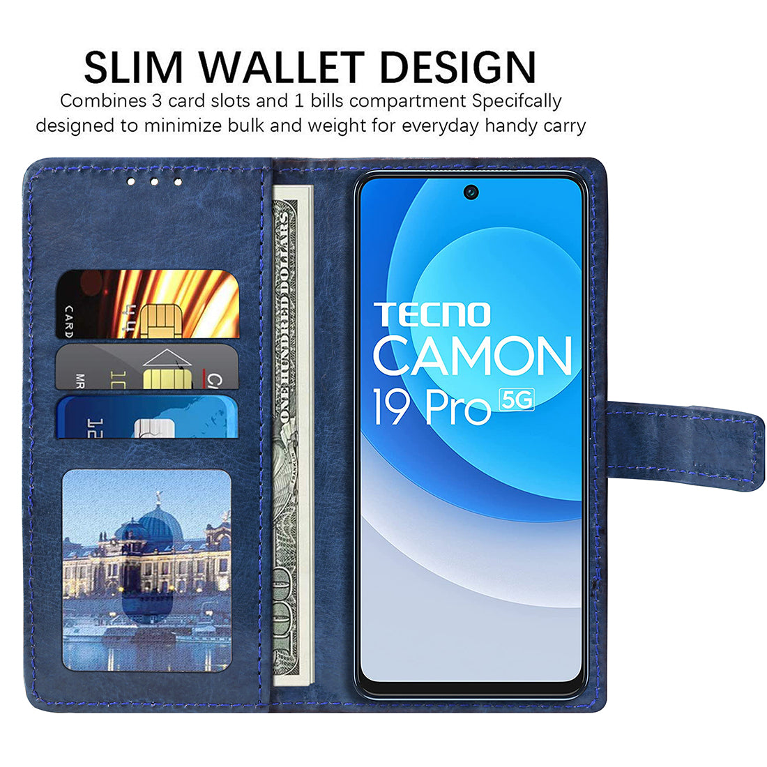 Premium Wallet Flip Cover for Tecno Camon 19 Pro 5G