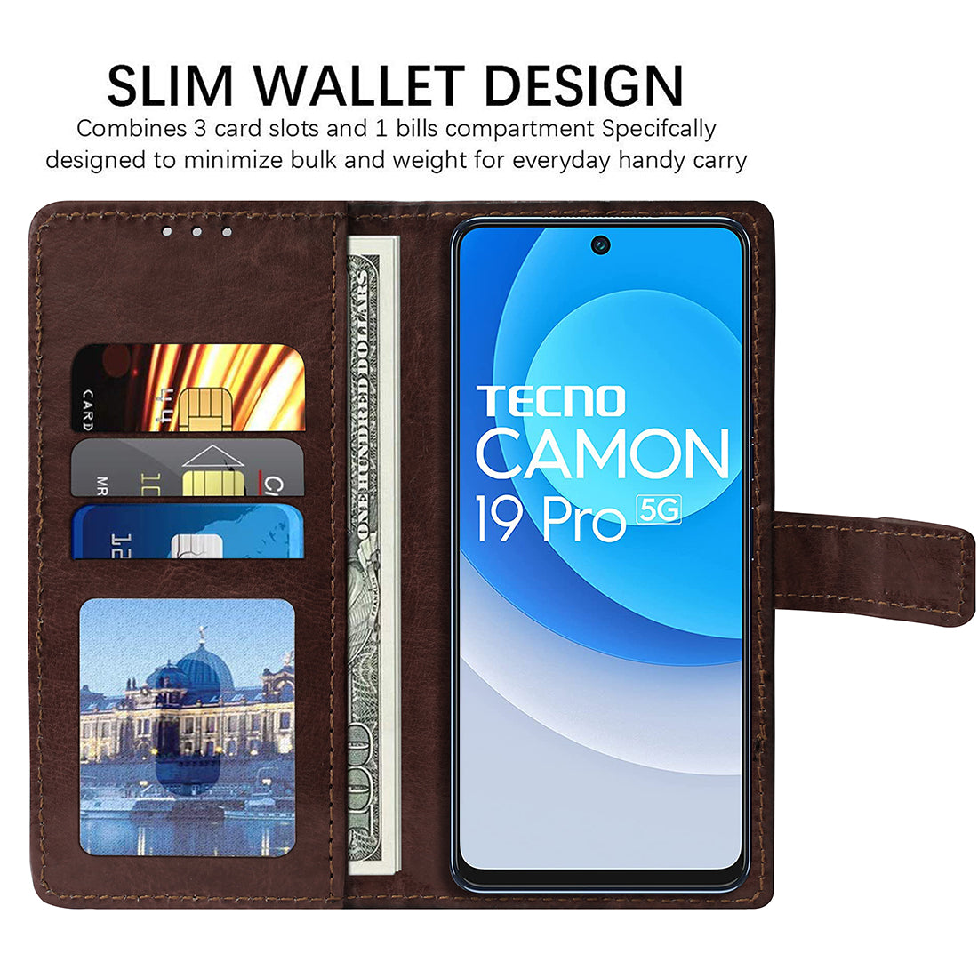 Premium Wallet Flip Cover for Tecno Camon 19 Pro 5G