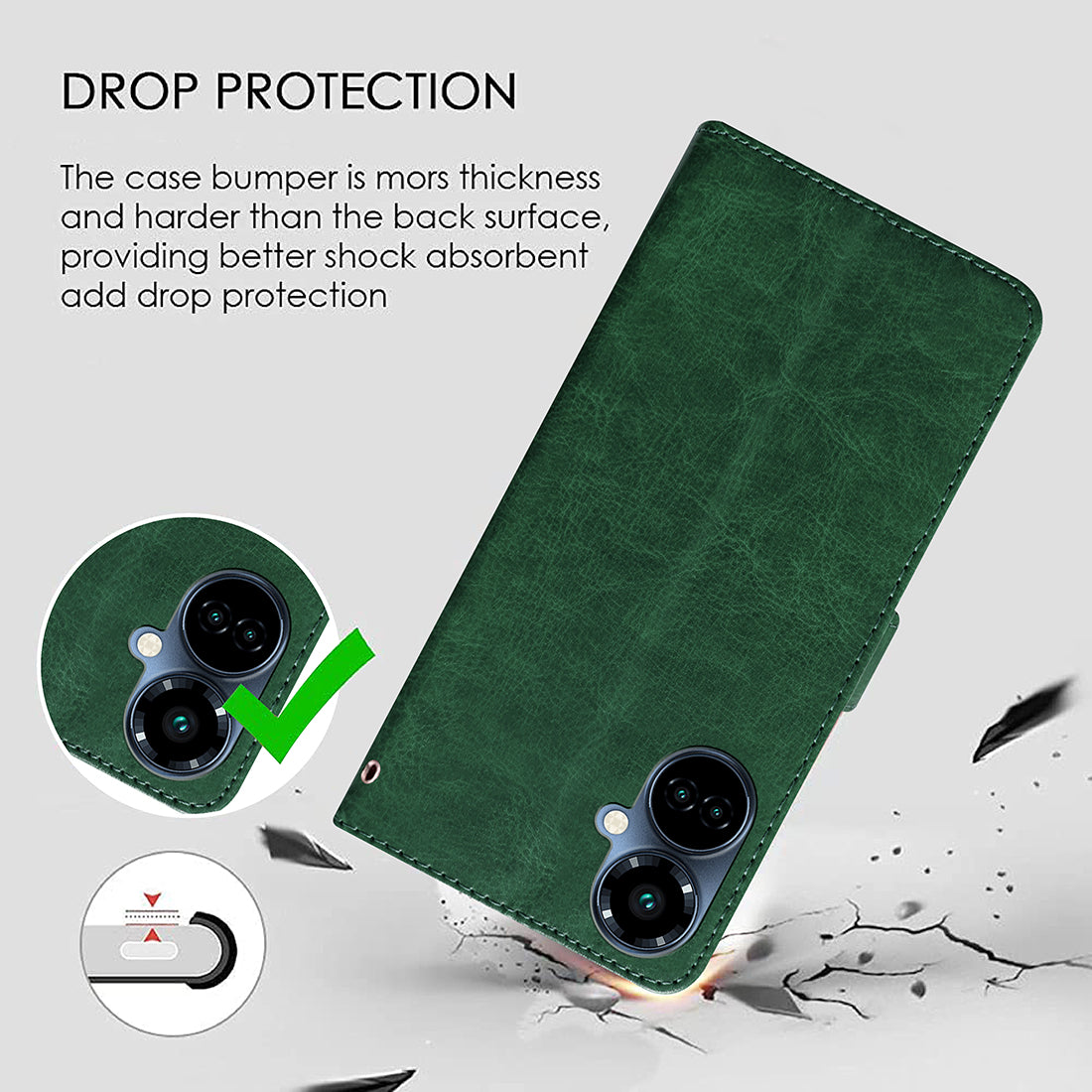 Premium Wallet Flip Cover for Tecno Camon 19 Pro 5G