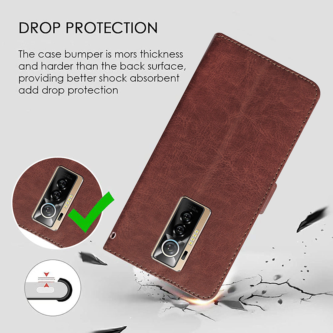 Premium Wallet Flip Cover for Tecno Phantom X 4G