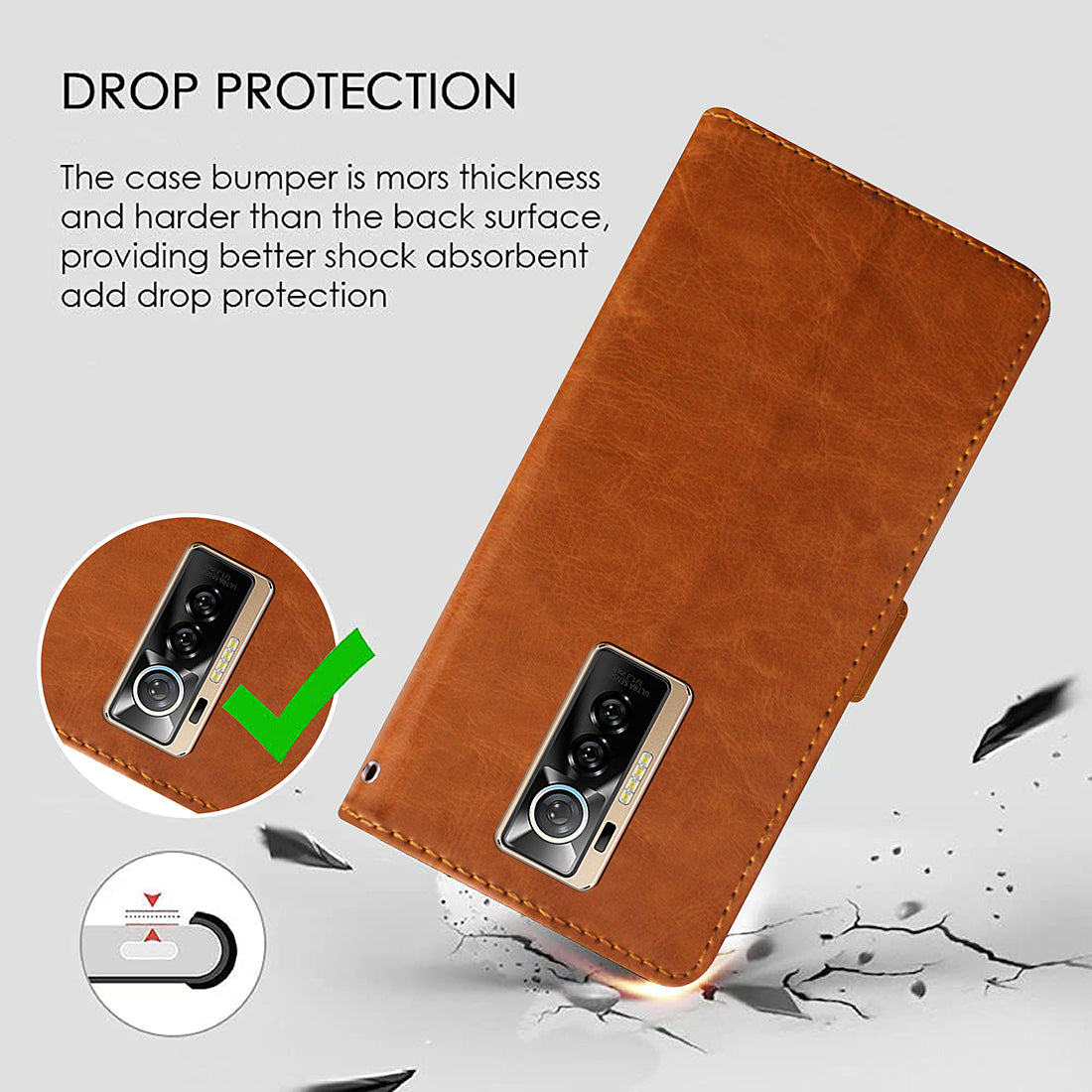 Premium Wallet Flip Cover for Tecno Phantom X 4G