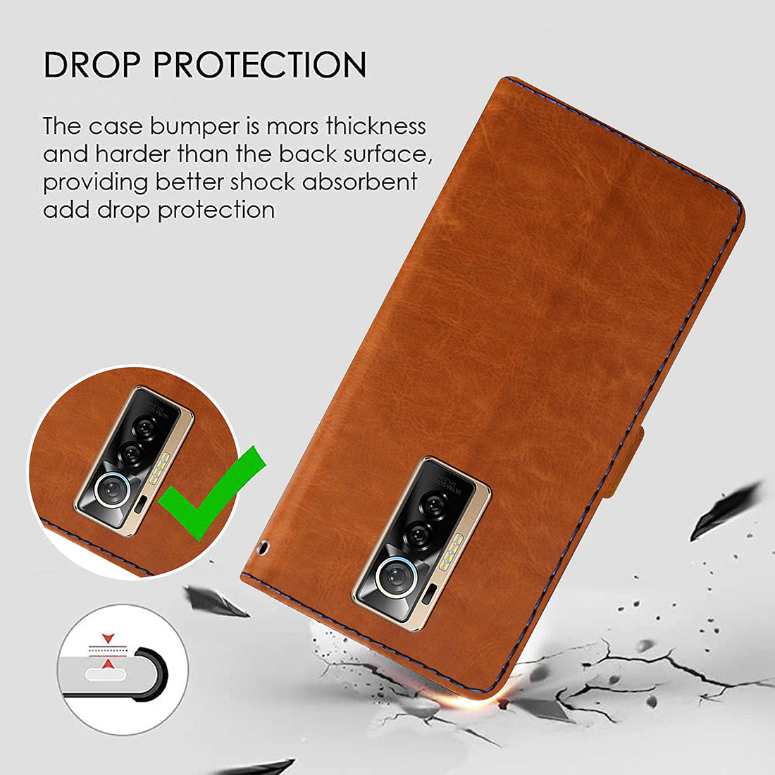 Premium Wallet Flip Cover for Tecno Phantom X 4G