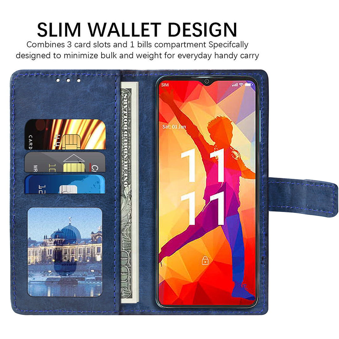 Premium Wallet Flip Cover for Lava Yuva Pro 4G