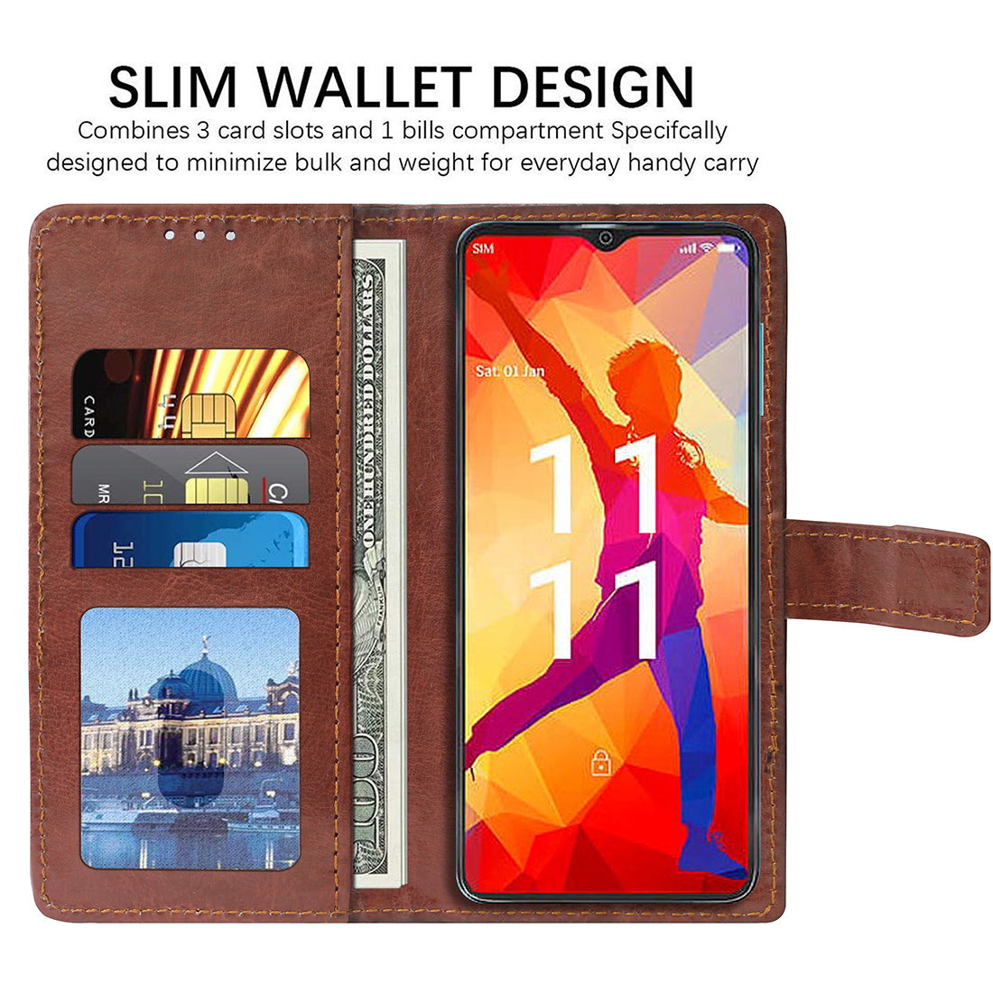 Premium Wallet Flip Cover for Lava Yuva Pro 4G