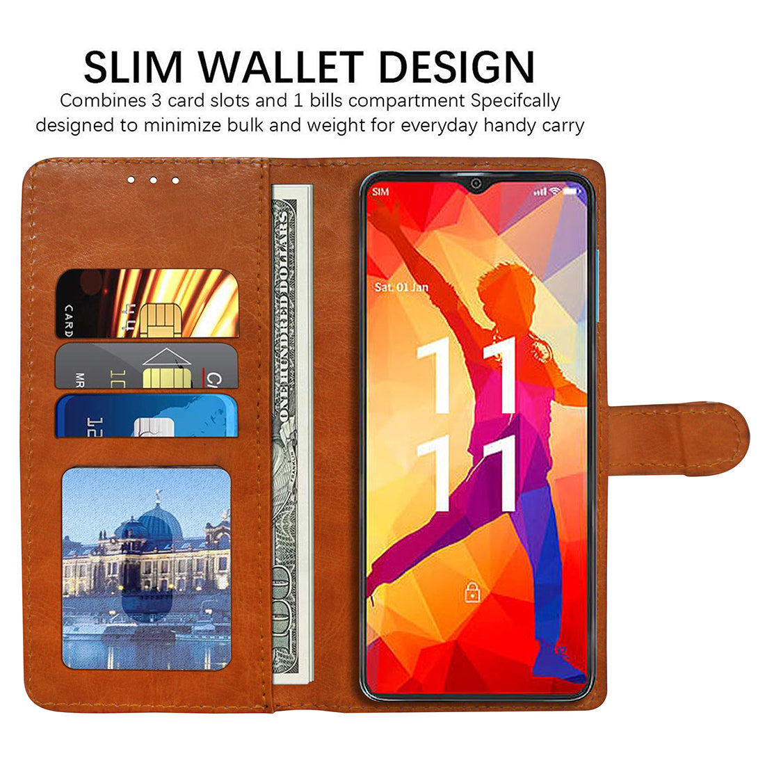 Premium Wallet Flip Cover for Lava Yuva Pro 4G