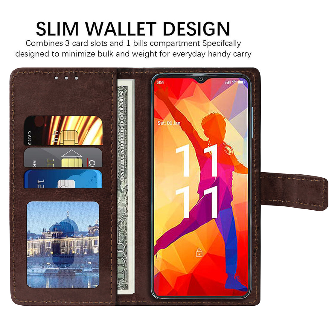 Premium Wallet Flip Cover for Lava Yuva Pro 4G