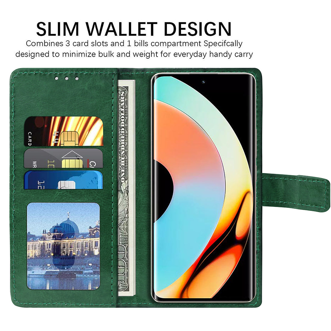 Premium Wallet Flip Cover for Realme 10 Pro Plus 5G