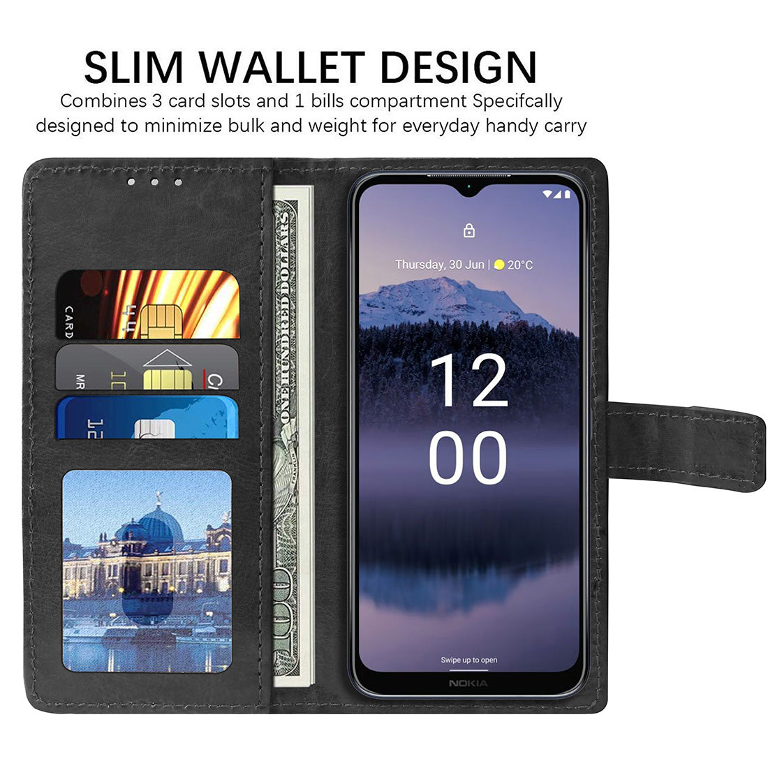 Premium Wallet Flip Cover for Nokia G11 Plus 4G