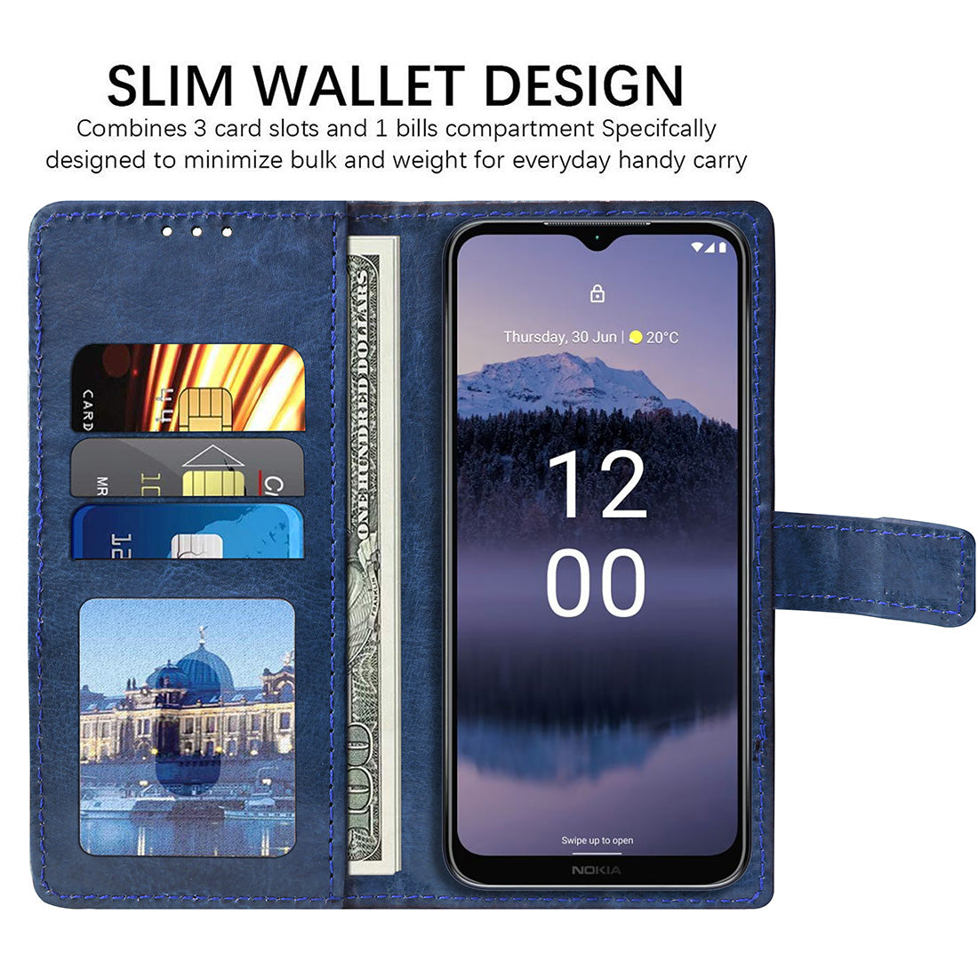 Premium Wallet Flip Cover for Nokia G11 Plus 4G