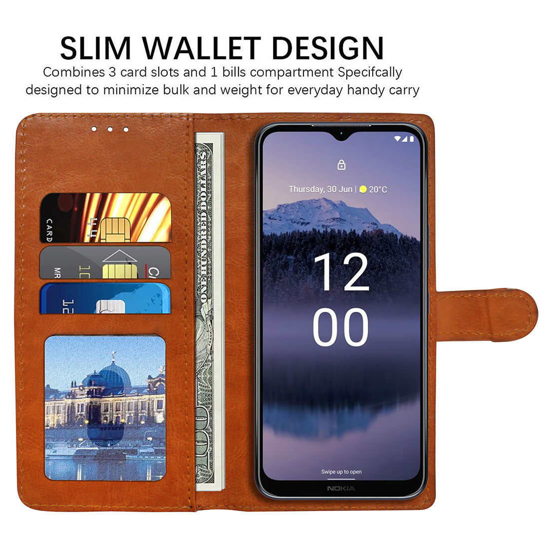 Premium Wallet Flip Cover for Nokia G11 Plus 4G