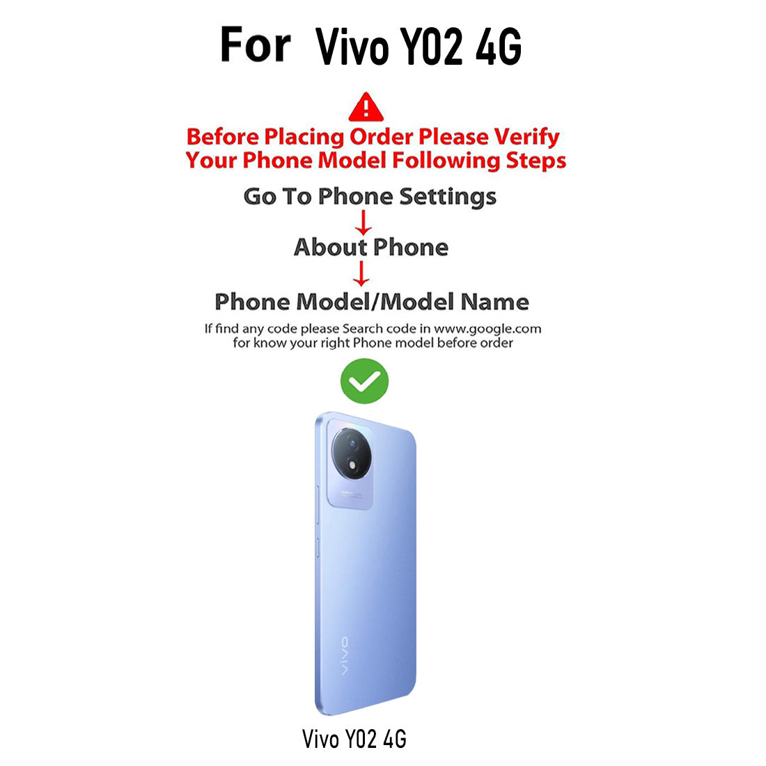 Premium Wallet Flip Cover for Vivo Y02 4G