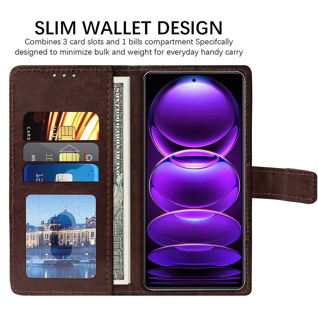 Premium Wallet Flip Cover for Redmi Note 12 Pro 5G