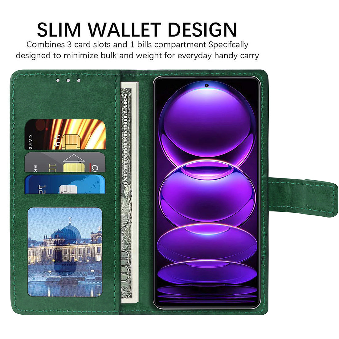 Premium Wallet Flip Cover for Redmi Note 12 Pro 5G