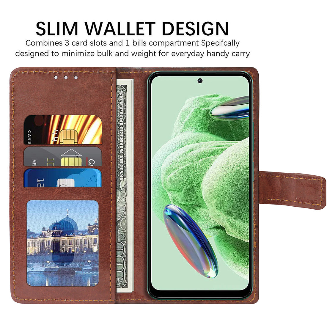 Premium Wallet Flip Cover for Redmi Note 12 5G