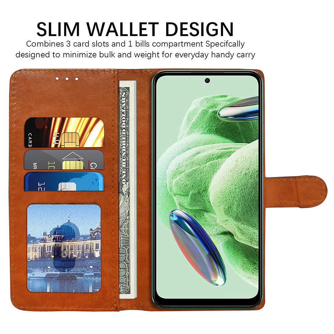 Premium Wallet Flip Cover for Redmi Note 12 5G