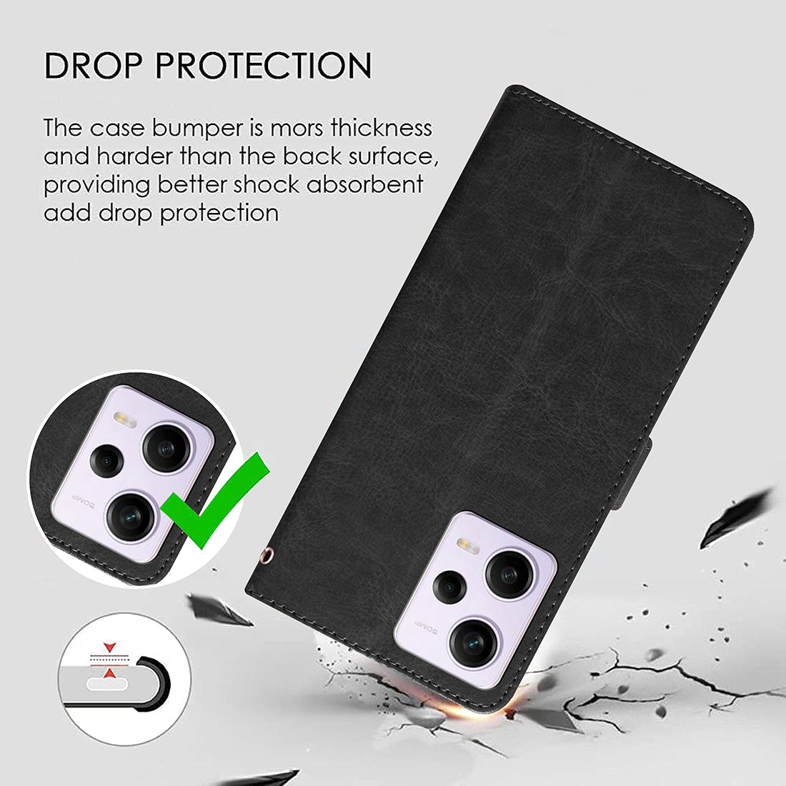 Premium Wallet Flip Cover for Redmi Note 12 Pro Plus 5G