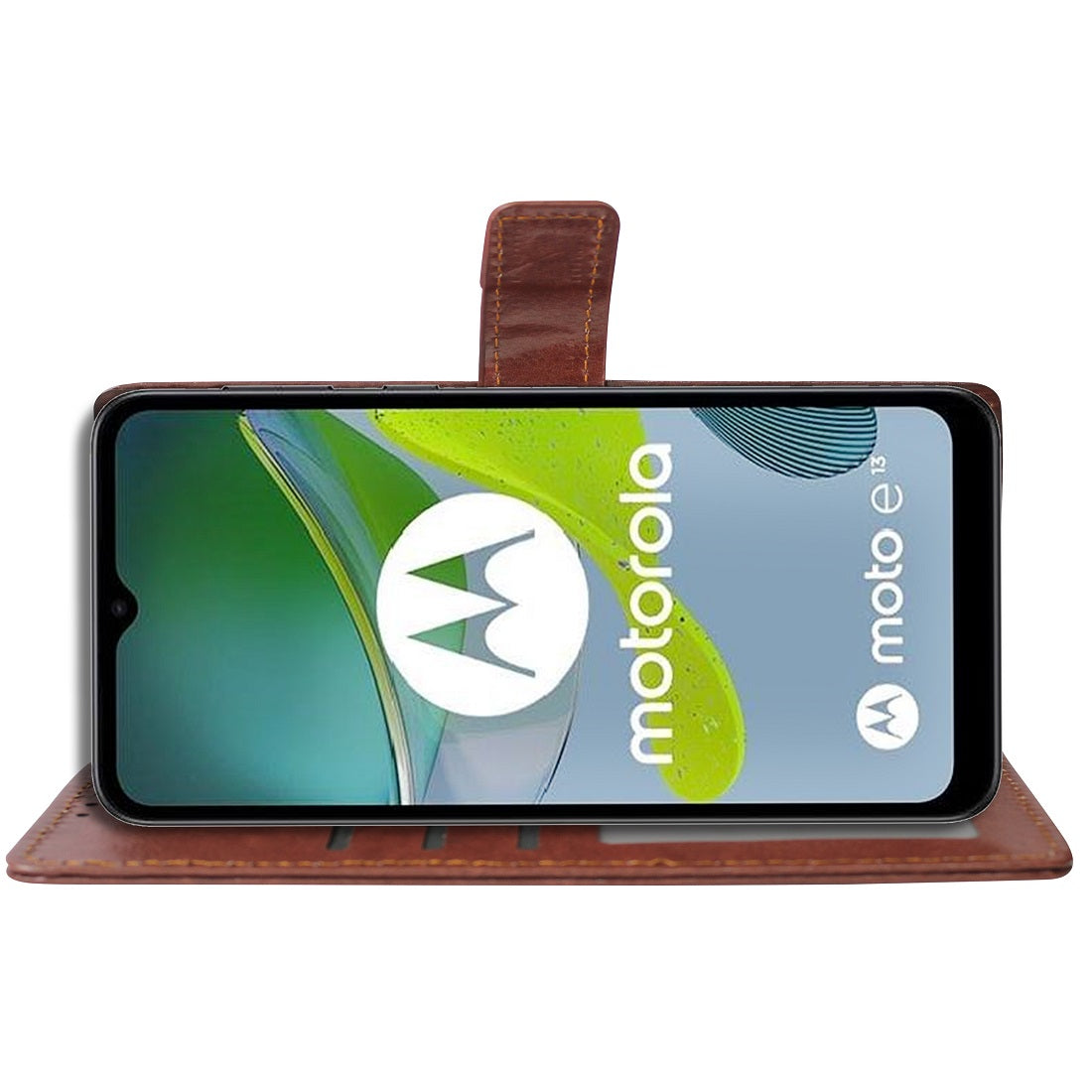 Premium Wallet Flip Cover for Motorola Moto E13 4G