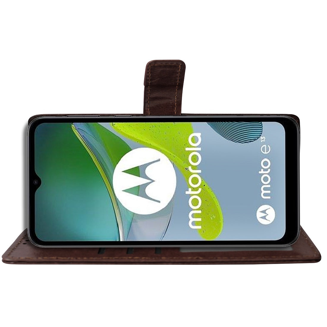 Premium Wallet Flip Cover for Motorola Moto E13 4G