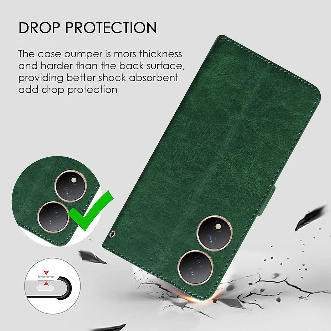 Premium Wallet Flip Cover for Vivo Y100 5G / T2 5G