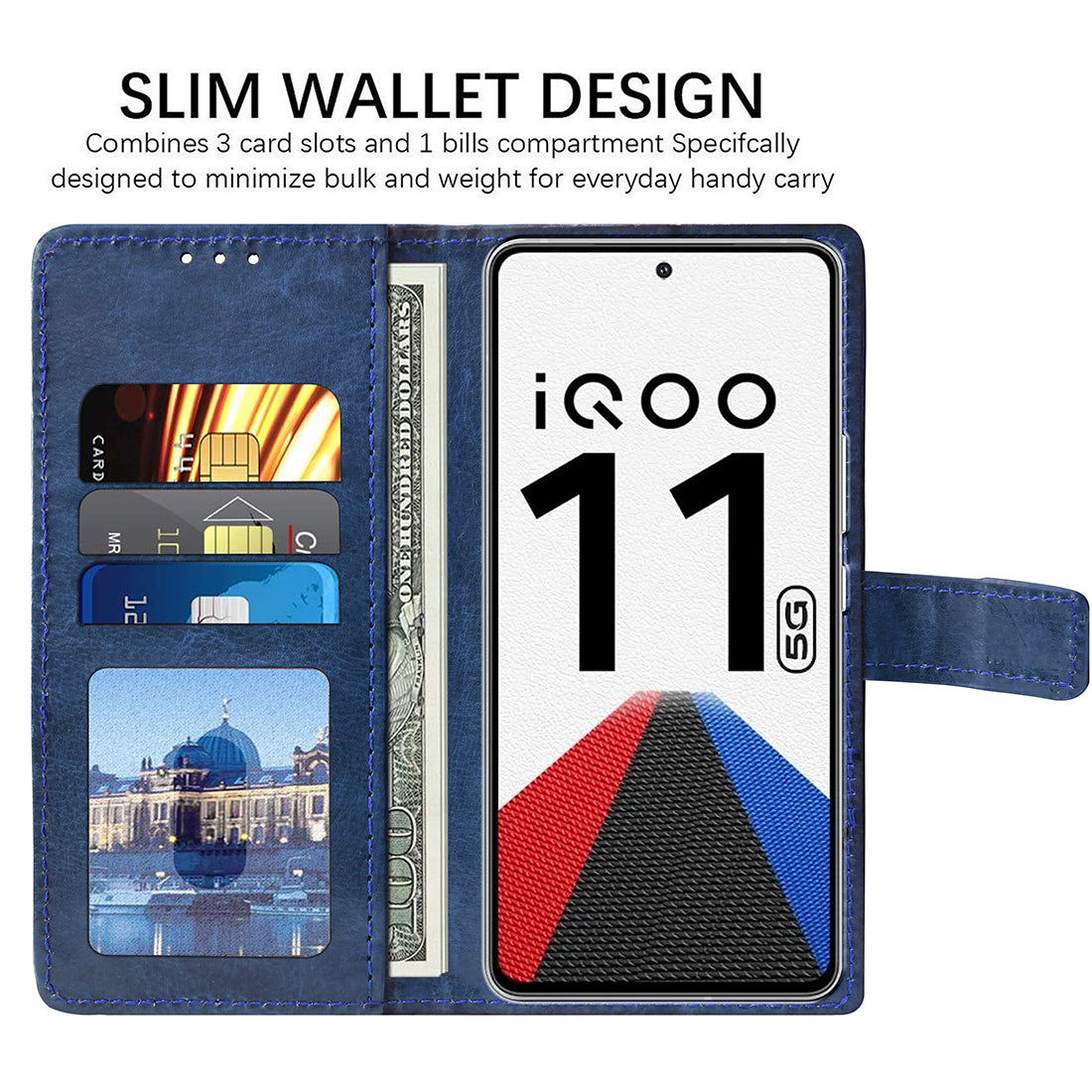 Premium Wallet Flip Cover for iQoo 11 5G