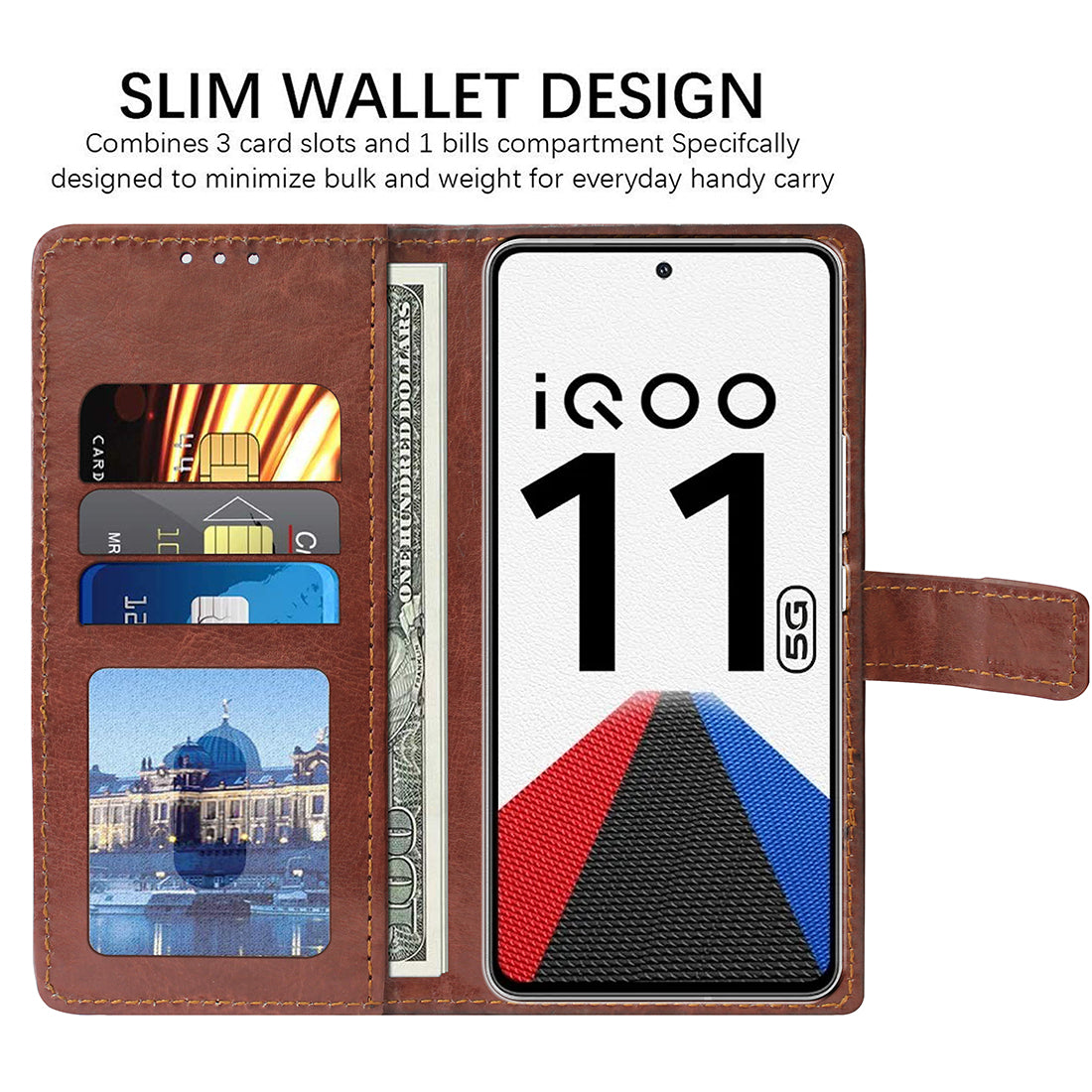 Premium Wallet Flip Cover for iQoo 11 5G