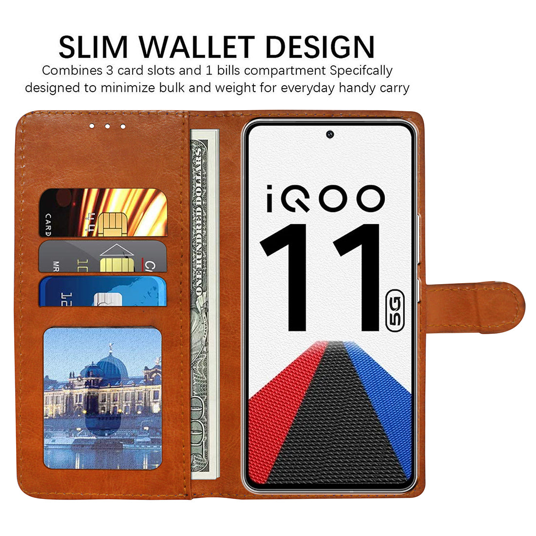 Premium Wallet Flip Cover for iQoo 11 5G