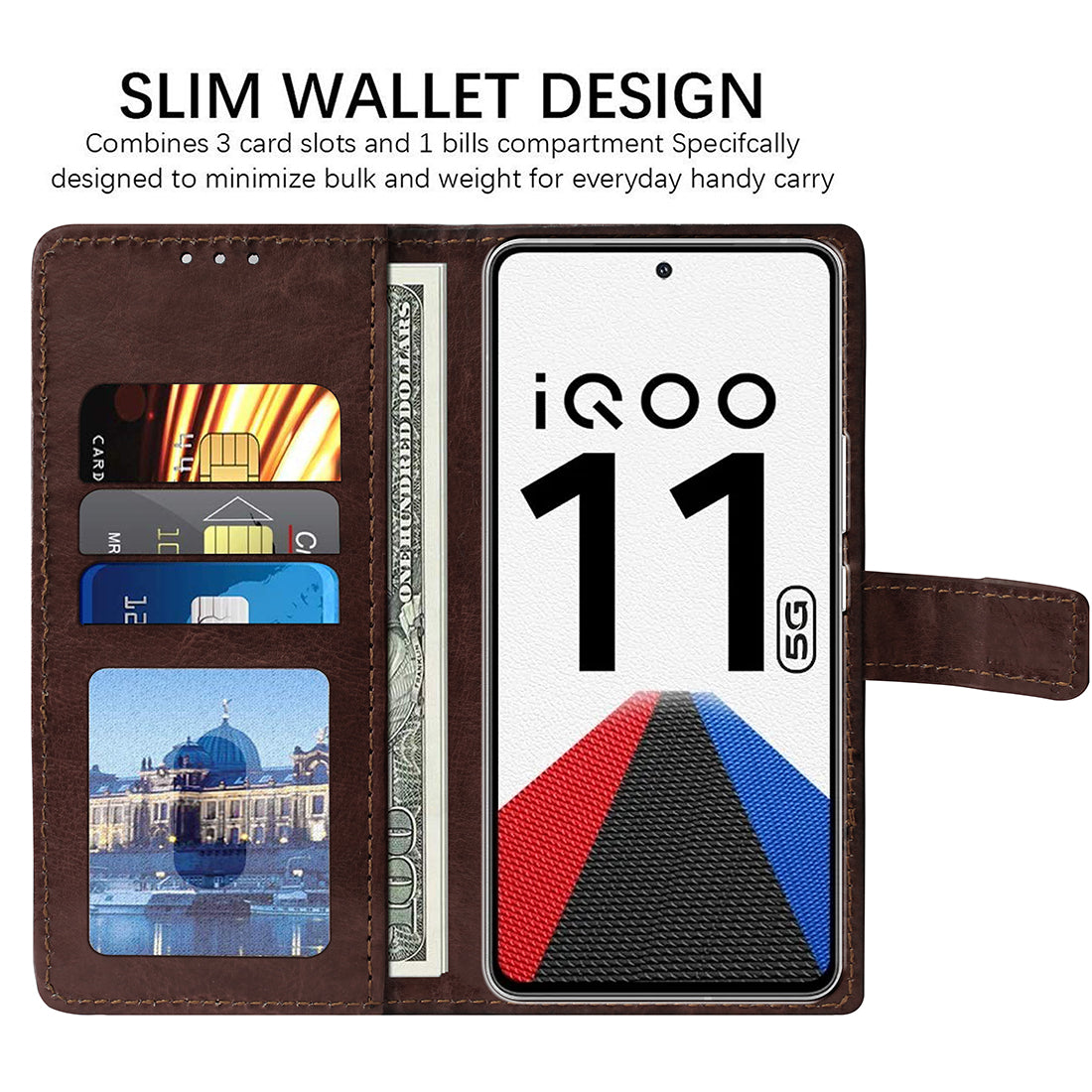 Premium Wallet Flip Cover for iQoo 11 5G