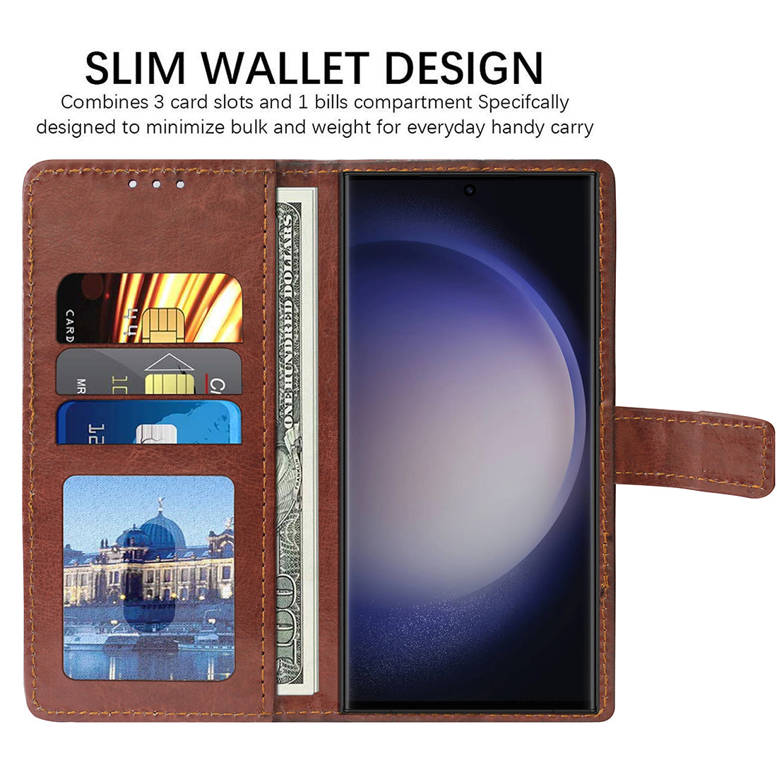 Premium Wallet Flip Cover for Samsung Galaxy S23 Ultra 5G