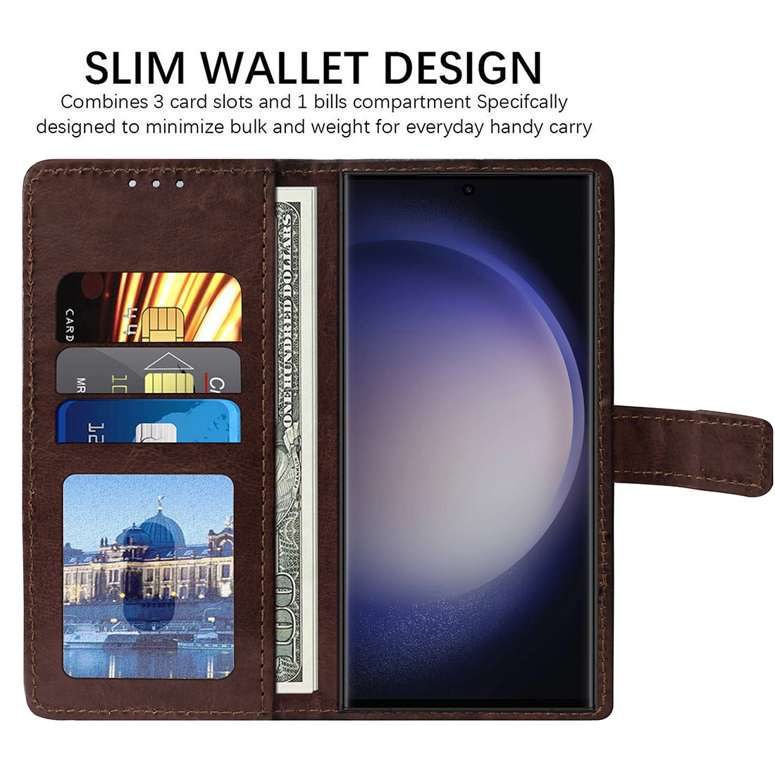 Premium Wallet Flip Cover for Samsung Galaxy S23 Ultra 5G