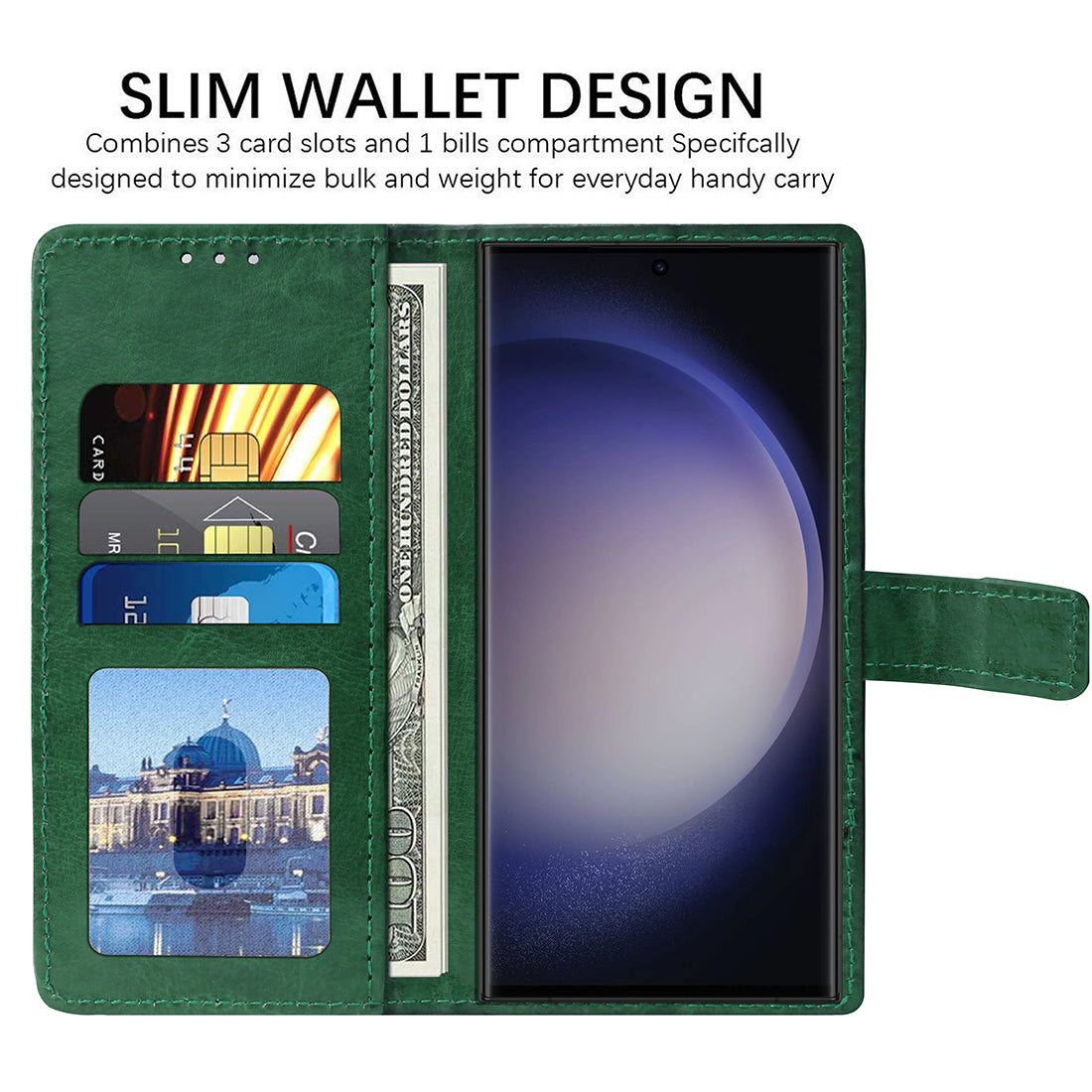 Premium Wallet Flip Cover for Samsung Galaxy S23 Ultra 5G