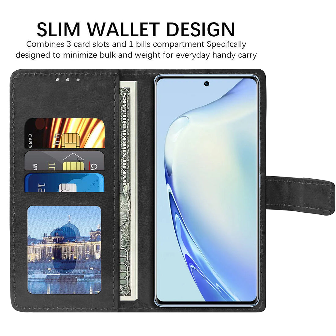 Premium Wallet Flip Cover for Vivo V27 5G / V27 Pro 5G