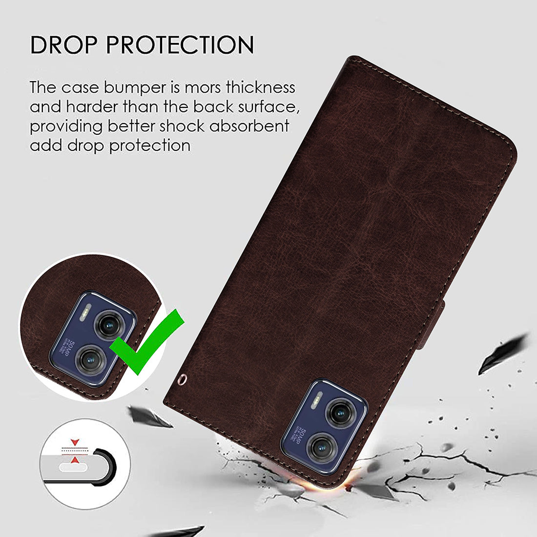 Premium Wallet Flip Cover for Motorola Moto G73 5G