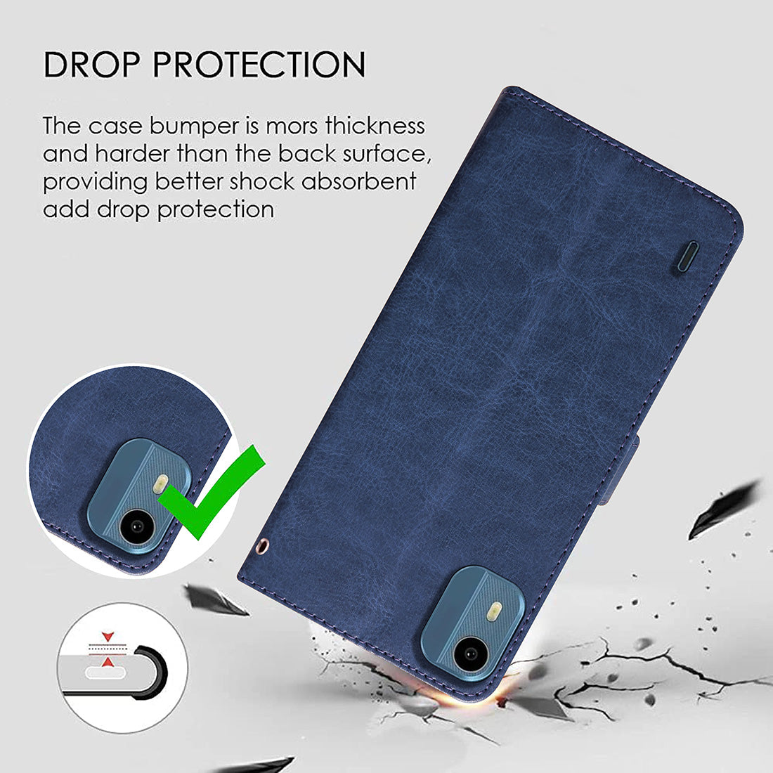 Premium Wallet Flip Cover for Nokia C12 Pro 4G