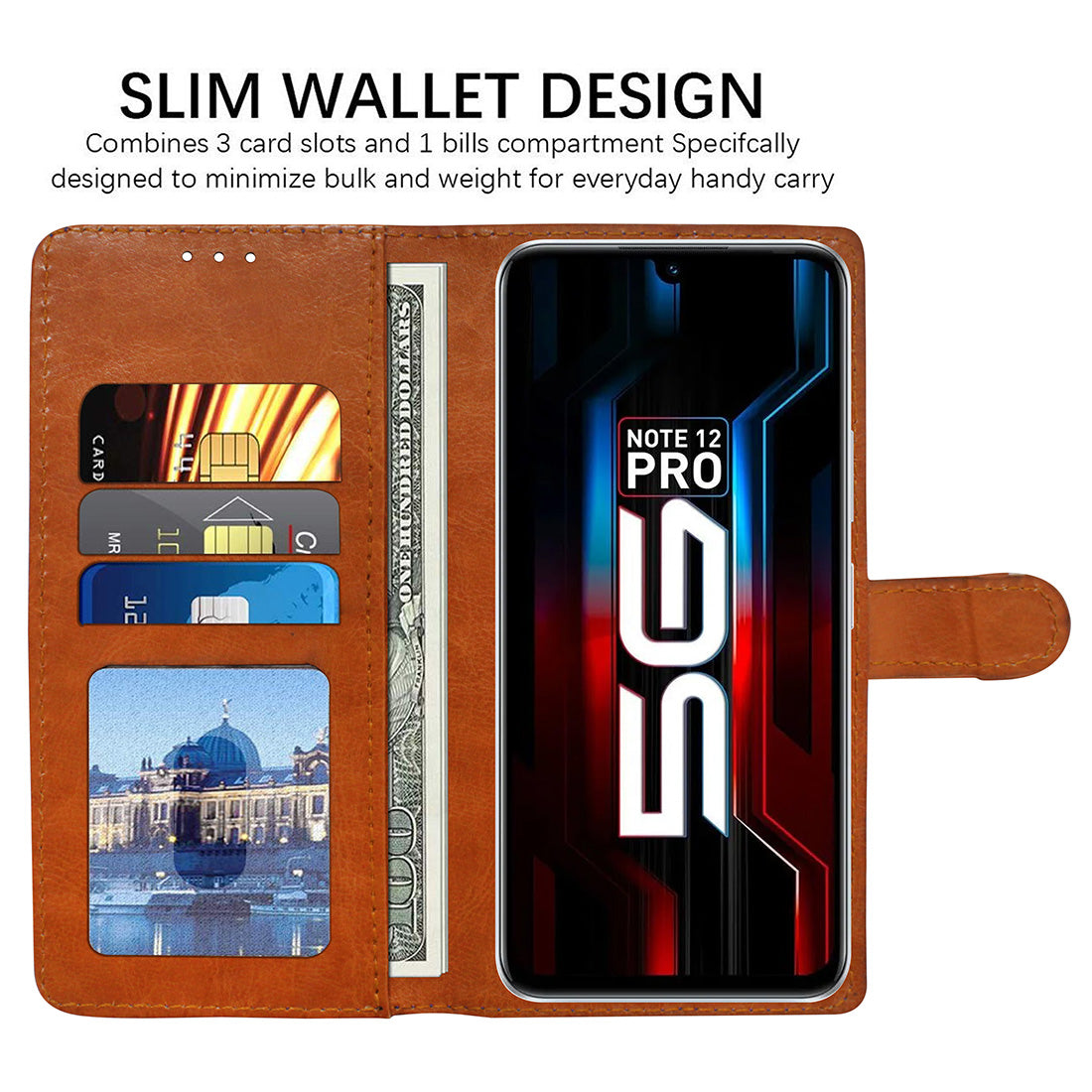 Premium Wallet Flip Cover for Infinix Note 12 Pro 5G