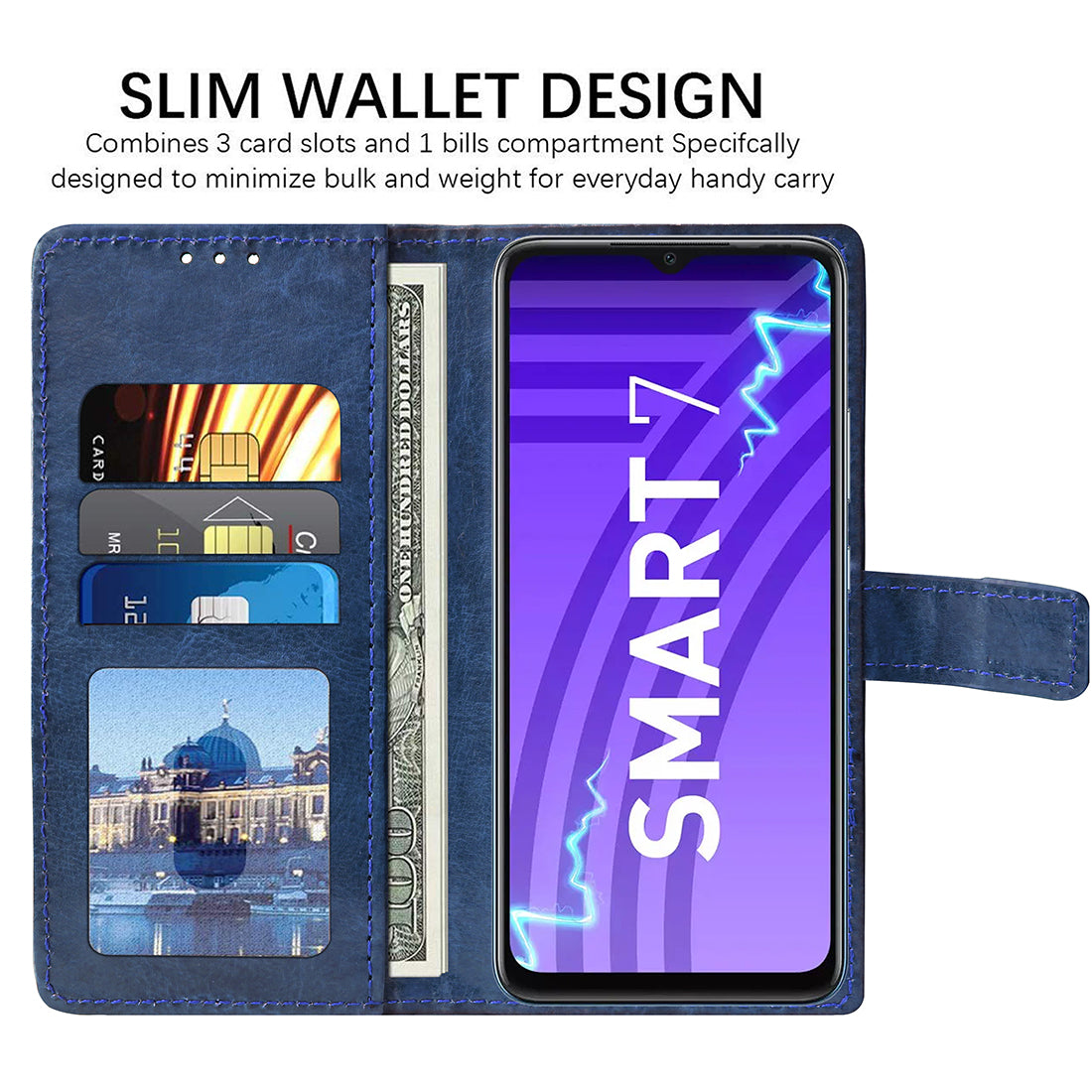 Premium Wallet Flip Cover for Infinix Smart 7 4G