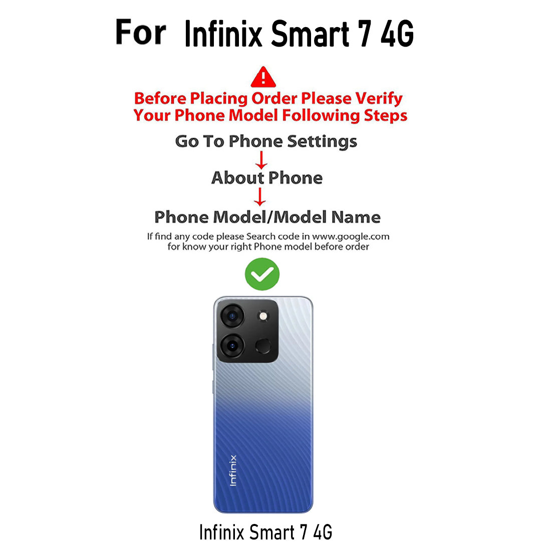 Premium Wallet Flip Cover for Infinix Smart 7 4G