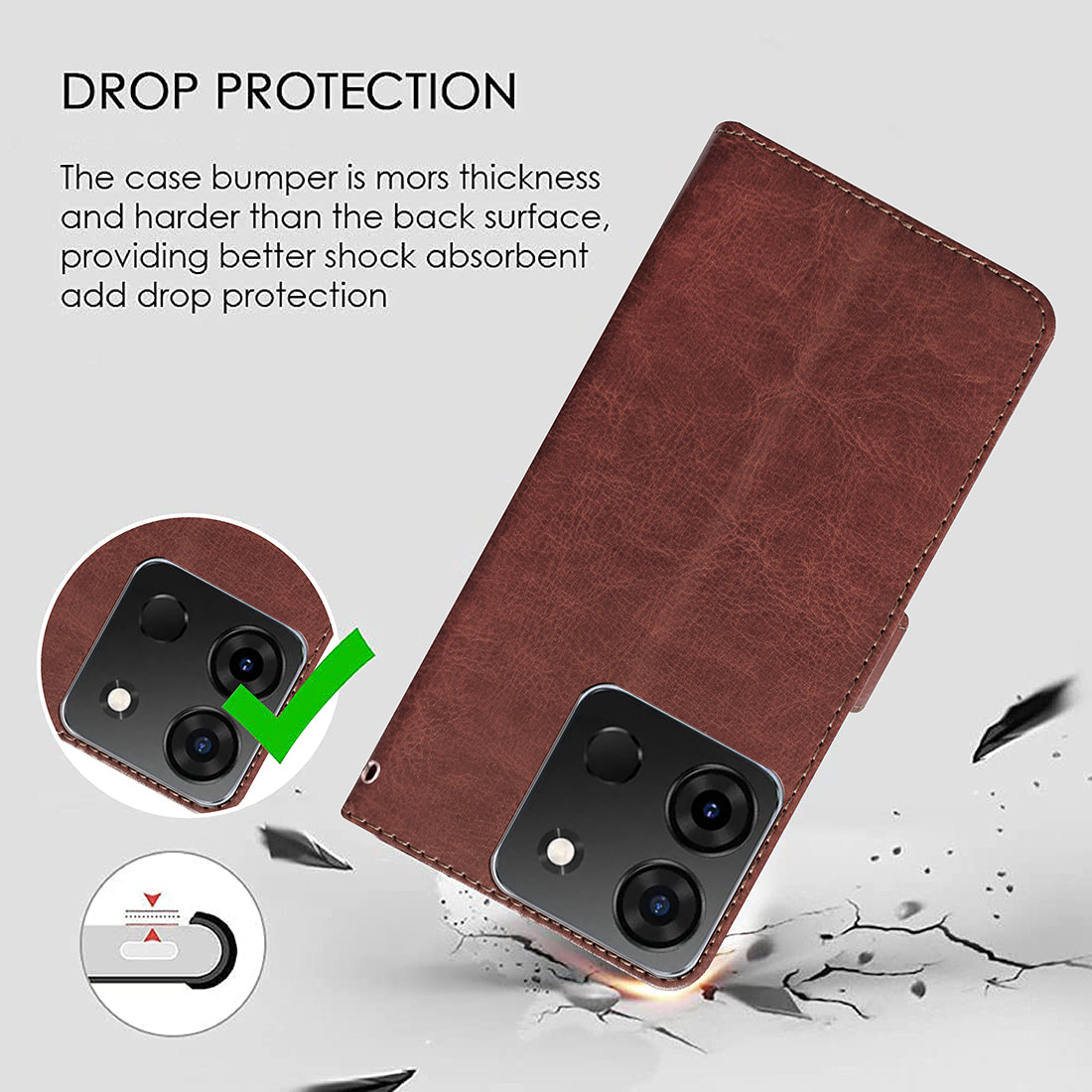 Premium Wallet Flip Cover for Infinix Smart 7 4G