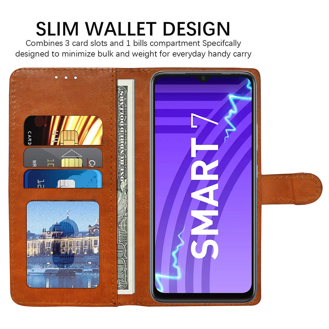 Premium Wallet Flip Cover for Infinix Smart 7 4G
