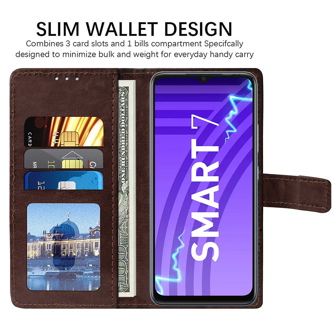 Premium Wallet Flip Cover for Infinix Smart 7 4G