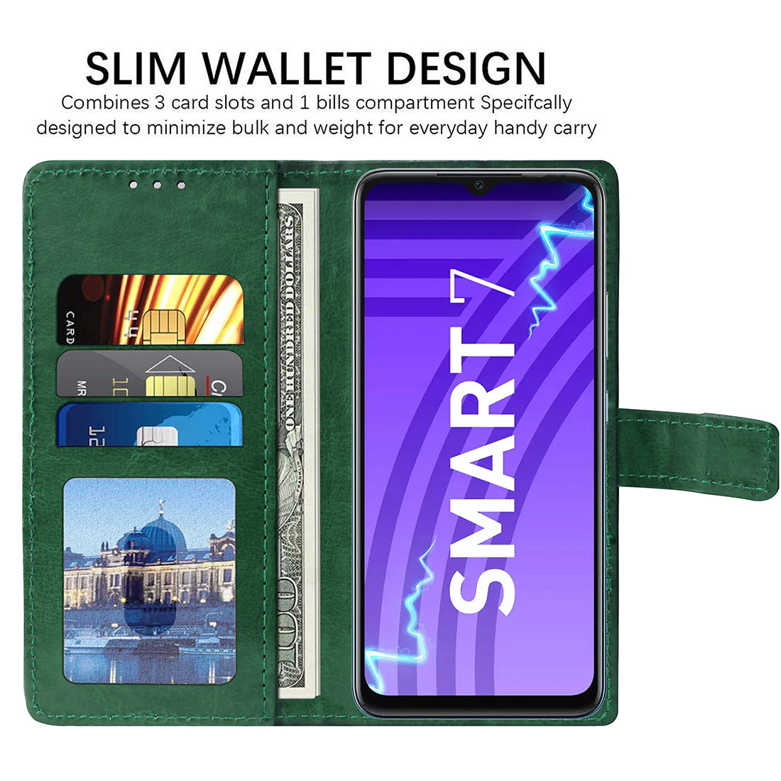 Premium Wallet Flip Cover for Infinix Smart 7 4G