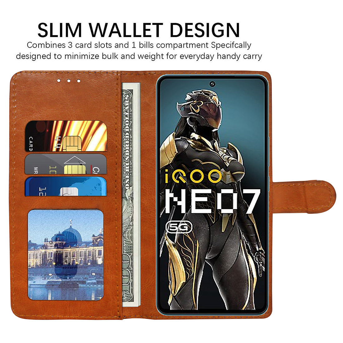 Premium Wallet Flip Cover for iQOO Neo 7 5G / Neo 7 Pro 5G