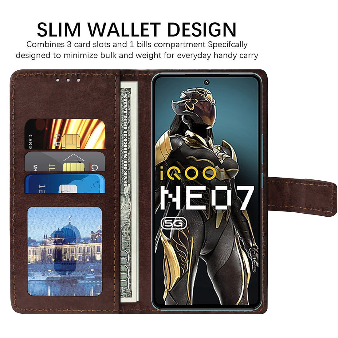 Premium Wallet Flip Cover for iQOO Neo 7 5G / Neo 7 Pro 5G